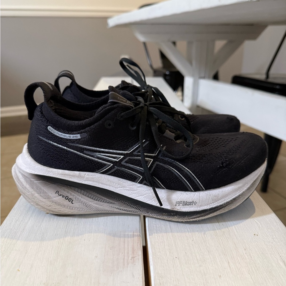 ASICS Black and White Athletic Shoes